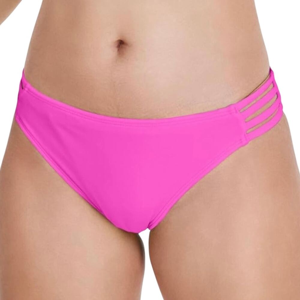 Salt + Cove Juniors' Strappy Side Hipster Bikini Swimsuit Bottom Pink Size XL - Picture 1 of 2
